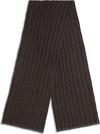 Brunello Cucinelli Mens Brown Cashmere Scarf