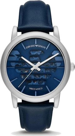 Emporio Armani Ar 60030 Automatic Luigi Blue Mens Watch - Heren - Horloges - Grijs - ONE Size - Accessoires