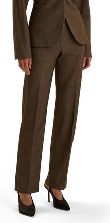 Favorite Daughter The Uptown High Waist Straight Leg Trousers in Espresso at Nordstrom, Size 12