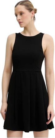 A|X Armani Exchange Korte jurk van gemengde stof - Dames - Korte kleedjes - Zwart - S - Polyester - Kleedjes