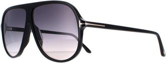 Tom Ford Shield Unisex Shiny Black Smoke Gradient Spencer 02 FT0998 - One Size