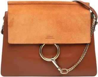 Chlo&eacute; Pre-owned Faye Crossbody Bag - Dames - Vintage Schoudertas - Bruin - ONE Size - Leer - Vintage