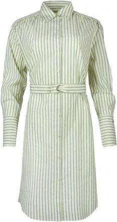HUGO BOSS Shirt Dress - Dames - Shirt Kleedjes - Groen - 3XL - Katoen - Kleedjes