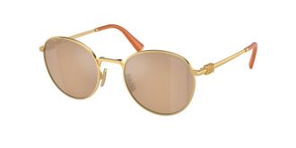 Miu Miu Orange Mirror Silver Round Ladies Sunglasses MU 55ZS 5AK40D 50