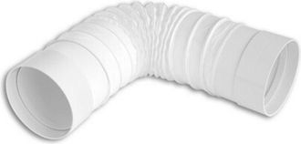 First Giunto flessibile tondo per tubo cappa max estensione 60 cm Bianco