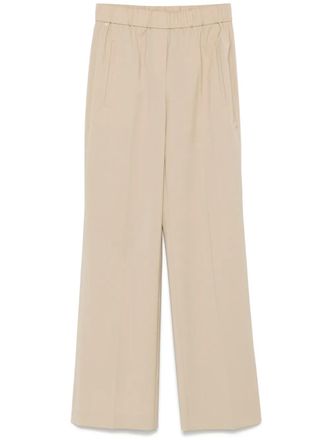 BOSS Toyal trousers - women - Cotton/Virgin Wool - 40 - Neutrals