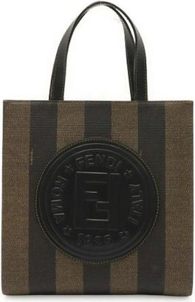 Fendi Vintage, unisex, Bruin, ONE Size, Leer, Pre-owned Pequin 3Way Handbag Backpack PVC Leather