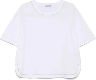 Le Tricot Perugia Dames, Tops, Wit, Maat: XL Katoen