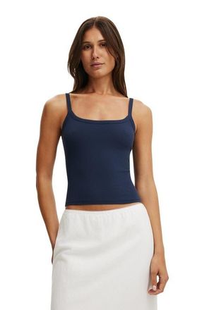 Cotton On Womens Goldie Rib Scoop Cami in Shadow Navy at Nordstrom, Size Xx-Small