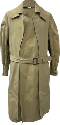 Alexander McQueen Alexander McQueen Pre-owned Mens Reconstructed Gabardine Layered Trench Coat in Beige Cotton - Size EU 48 (Mens)