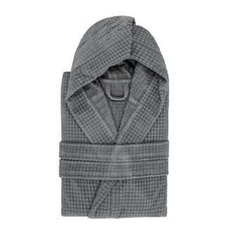 KASANOVA Accappatoio grigio Wellness in cotone