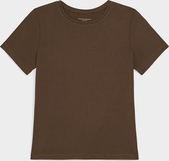 Contemporaine Womens Flowy crew-neck T-shirt