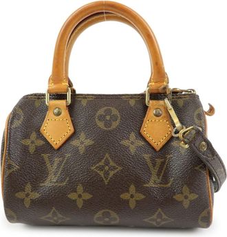 Louis Vuitton Speedy Mini Hl Monogram Canvas Brown Canvas Handbag (Pre-Owned)