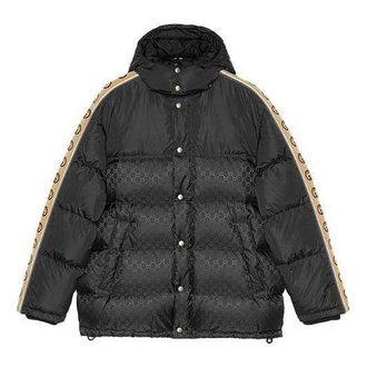 Gucci GG Nylon Jacquard Padded Coat Black 598725-Z8AFZ-1043