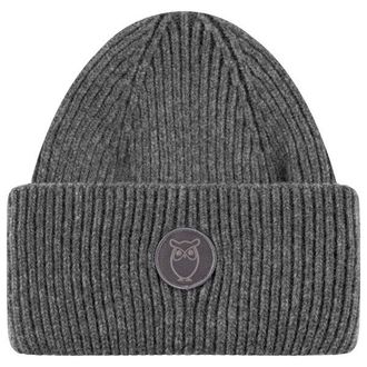 Knowledge Cotton Apparel Big Rib Beanie M&uuml;tze - Unisex | grau