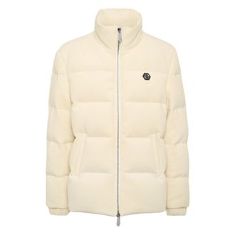Philipp Plein Heren, Jassen, Beige, Maat: XL Satijn