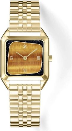 Vanna Geminus Double-Gemstone Watch in Tigers Eye-Gold at Nordstrom