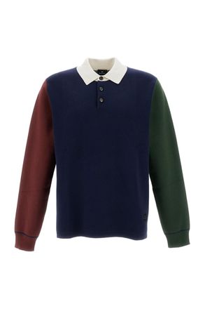 Paul Smith Cotton-Blend Long-Sleeved Polo Sweater