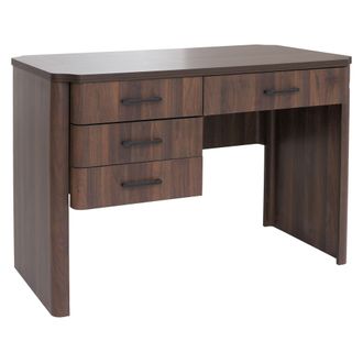 Hhg Escritorio Hhg-776, Mesa De Oficina Y De Ordenador, 4 Cajones De Mdf, 78 X 110 X 60 Cm, Acabado En Nogal