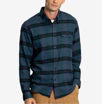 Far Afield Larry Shirt In Black/insignia Blue