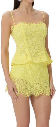 AFRM Ari Lace Corset Top In Limelight