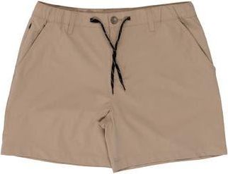 Burnside Zip Front Elastic Waist Performance Shorts in Khaki at Nordstrom Rack, Size Xx-Large