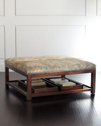 Massoud Brody Hair On Hide Cocktail Ottoman