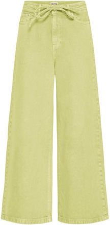 Ichi Wide Broeken - Dames - Wijde Broeken - Groen - W30 L32 - Broeken