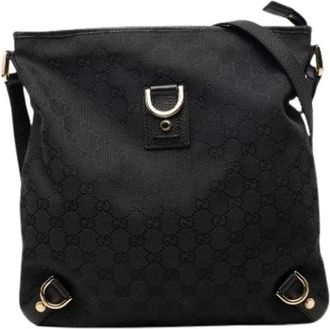Gucci Vintage, unisex, Zwart, ONE Size, Leer, Pre-owned Crossbody Bag