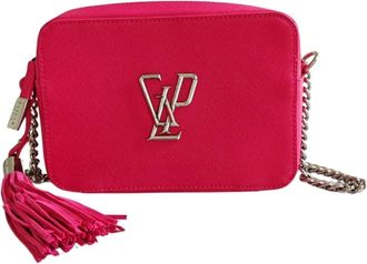 Ga&euml;lle Paris Ecopelle Cameratas Kettingriem Zilver Paars - Dames - Schoudertassen - Roze - ONE Size - Leer - Tassen