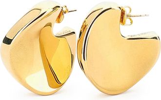 Bottega Veneta GEOMETRIC DESIGN SILVER EARRINGS WITH GOLD FINISH - Bottega Veneta - Woman