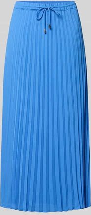 Comma Midirock mit Plisseefalten in Royal, Gr&ouml;&szlig;e 34