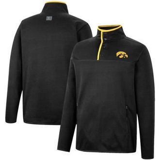 Colosseum Mens Colosseum Black Iowa Hawkeyes Rebound Quarter-Snap Jacket at Nordstrom, Size Medium