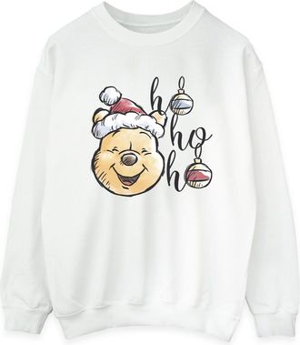 Disney Dames/Dames Winnie The Pooh Ho Ho Baubles Sweatshirt (Wit)