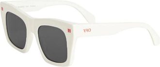 Off-white Sunglasses Square Full Rim, Shiny Pink Frame And Dark Grey Lens Oeri13Yselma3007