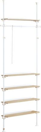 SoBuy SoBuy Freestanding Coat Rack With 5 Shelves White 97x24x262cm Functional KLS15-WN