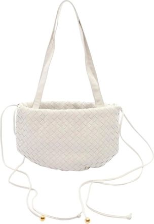 Bottega Veneta Borsa a spalla Intrecciato Bulb piccola in nappa 2012-2025 - Bianco