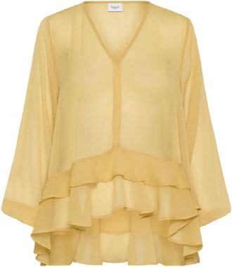 Saint Tropez Lindzy SZ Blouse - Dames - Blouses - Geel - S - Overhemden
