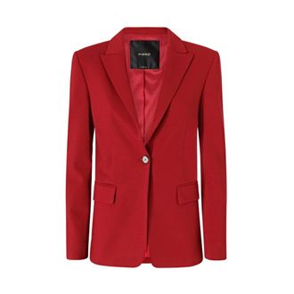 Pinko Envers Satijnen Blazer - Dames - Blazers - Rood - M - Satijn - Jassen