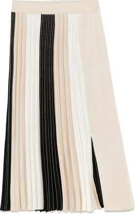 MRZ Gonna midi plissé con design color-block - Toni neutri