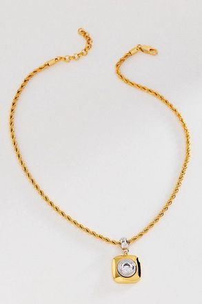 Luv AJ Luna Bezel Pendant Necklace