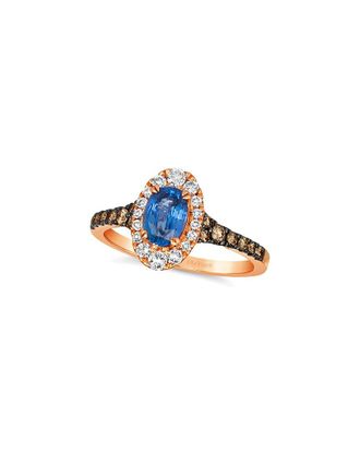 Le Vian 14K Rose Gold 1.17 Ct. Tw. Diamond & Sapphire Cocktail Ring