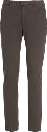 BRIGLIA 1949 Brown Cotton Straight-Leg Pants