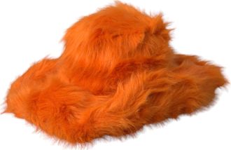 Dolce & Gabbana Womens Orange Faux Fur Polyester Fedora Hat
