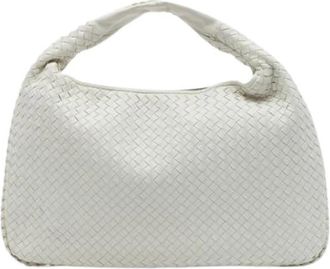 Bottega Veneta Pre-owned Intrecciato Hobo - Dames - Vintage Schoudertas - Wit - ONE Size - Leer - Vintage