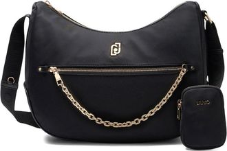 Liu Jo chain-detail shoulder bag - women - Polyester/Nylon/Polyurethane Resin - OS - Black