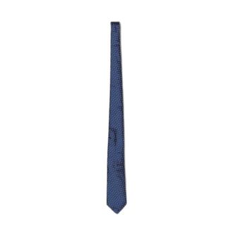 Emporio Armani Jacquard zijden das - Heren - Accessoires - Blauw - Maat: ONE Size Zijde