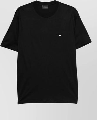 Emporio Armani short sleeve crew neck cotton blend t-shirt