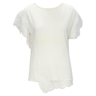 Lanvin lace trim pullover top