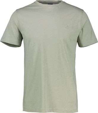 Lerros Kurzarmshirt LERROS, Herren, Gr. XXL, grau (tinted grau), Obermaterial: 100% Baumwolle, regular fit, Rundhals, Shirts Kurzarmshirt, mit Logostickerei 